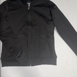 Scrub Jacket: Black Stretchable (M/Medium)